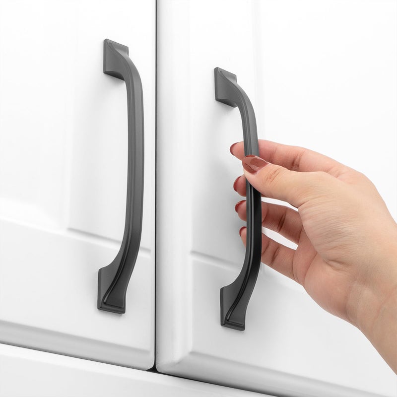 KOOFIZO 10 Pack 5 Inch Black Kitchen Cabinet Pulls Matte Black Cabinet Handles Black Cabinet Hardware for Kitchen Cabinets 1958 Drawer Dresser Cupboard Bedroom - Image 3